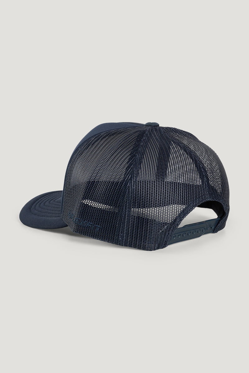 Country Labelled Hi Trucker Cap Foam - Navy & Pink