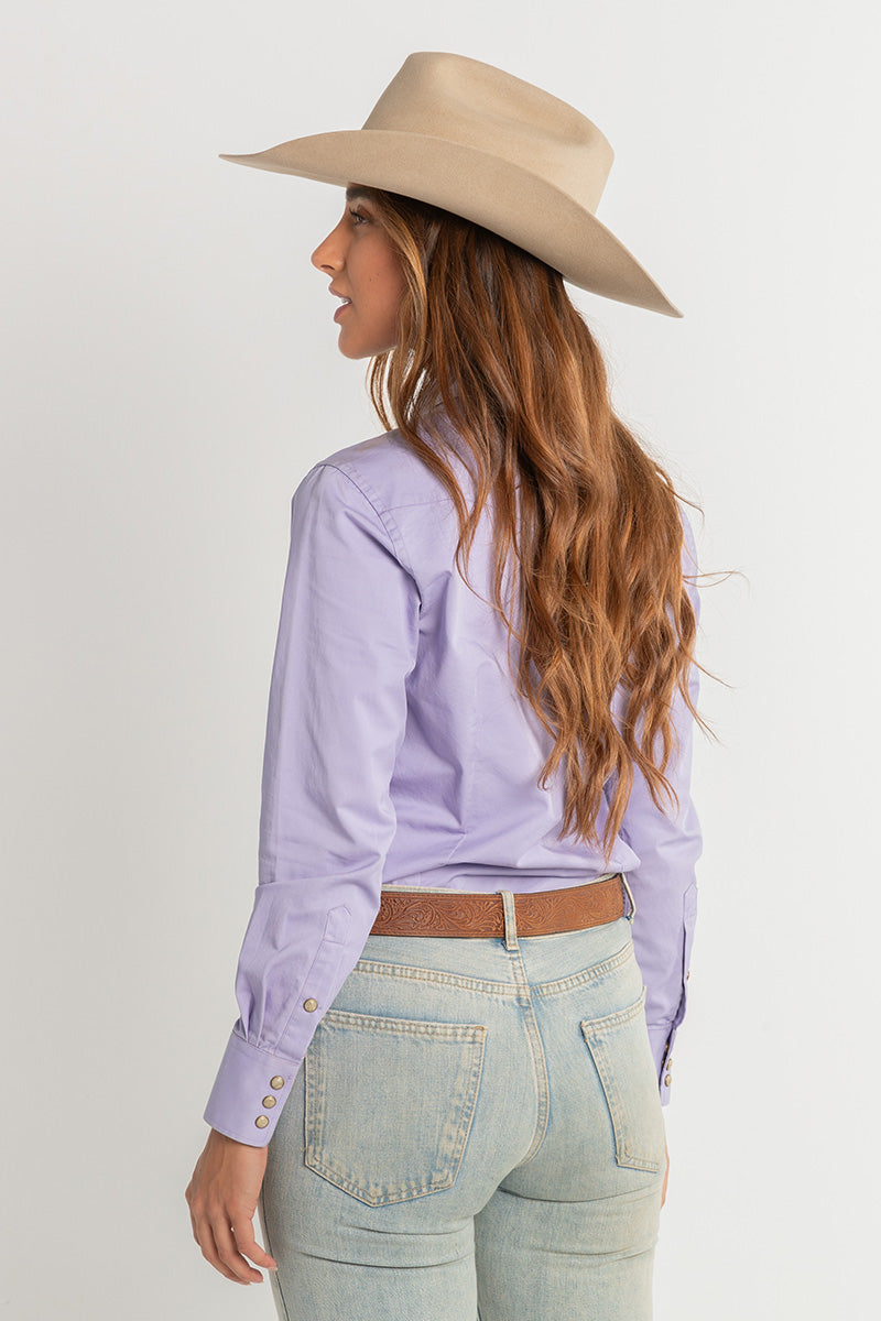 CL Cowgirl Pearl Snap Button Up - Lilac