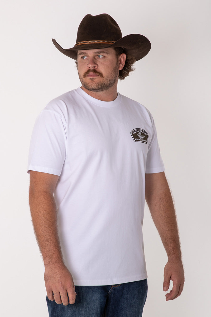 CL T Shirt - White - Shell Raisin' Whiskey Shootin'