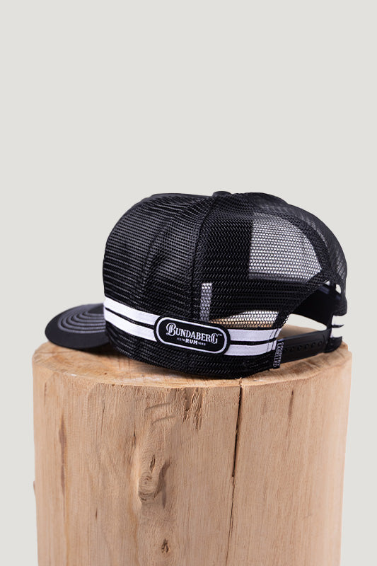 Country Labelled Cap - Bundy Rum Rosette - Black