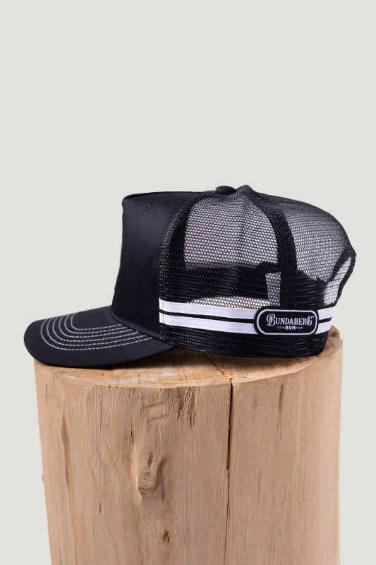 Country Labelled Cap - Bundy Rum Rosette - Black