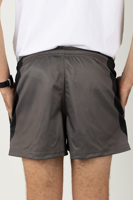 Footy Shorts - Honky Tonk - Charcoal - Black