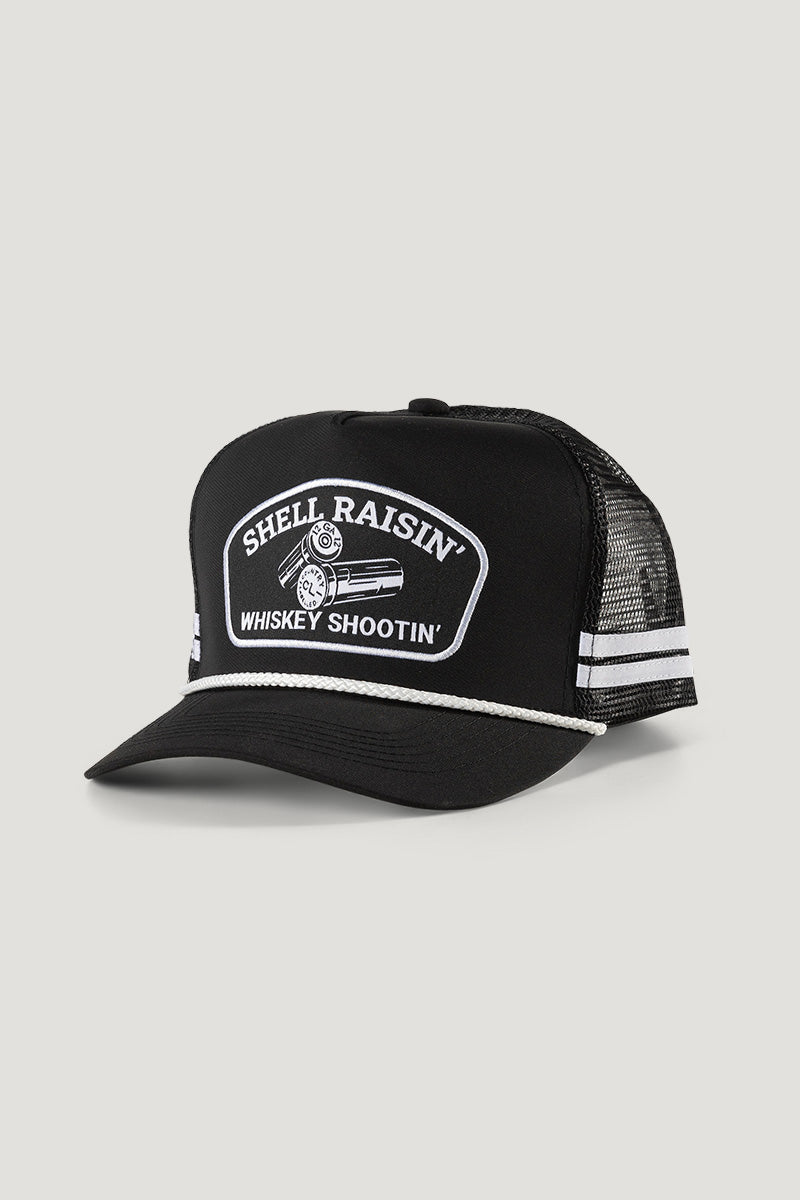 Country Labelled Cap - Shell Raisin' Whiskey Shootin' - Black WaterProof