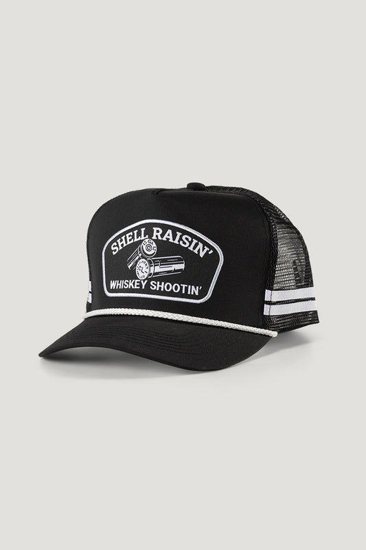 Country Labelled Cap - Shell Raisin' Whiskey Shootin' - Black WaterProof