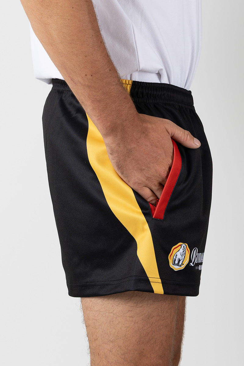 Footy Shorts - Bundy Rum - Black