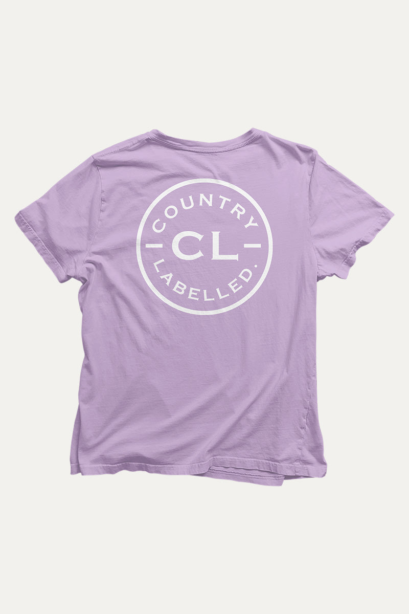 Kids Classic Signature CL T Shirt - Lavender - White Logo