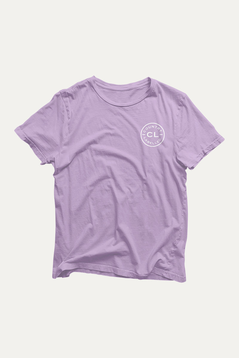 Kids Classic Signature CL T Shirt - Lavender - White Logo
