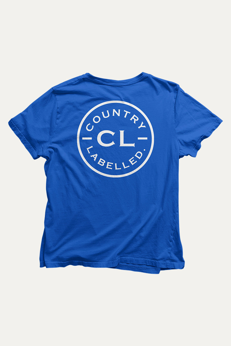 Kids Classic Signature CL T Shirt - Royal Blue - White Logo