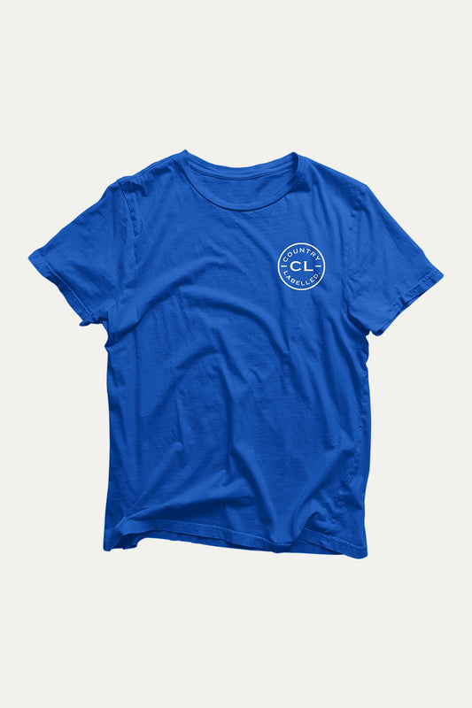 Kids Classic Signature CL T Shirt - Royal Blue - White Logo