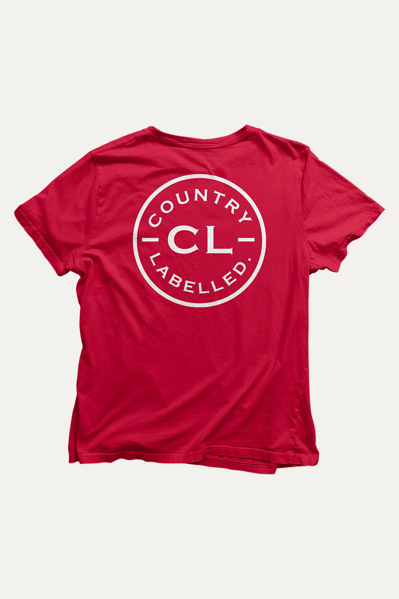 Kids Classic Signature CL T-Shirt Red - White Logo