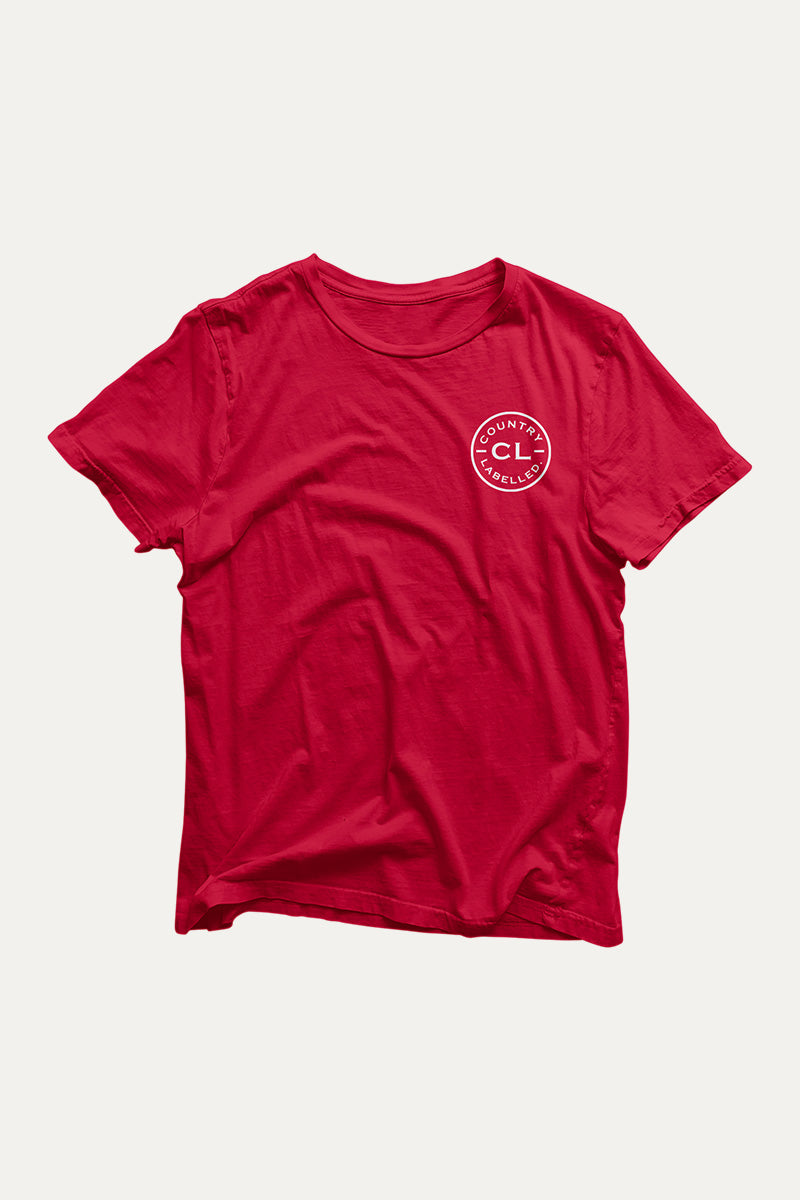 Kids Classic Signature CL T-Shirt Red - White Logo