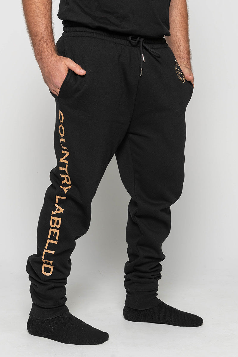 Mens - Classic Signature CL - Track Pant - Black & Tan