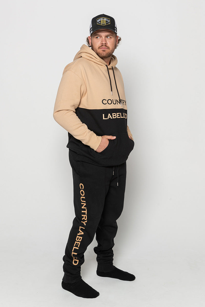 Mens - Heritage Two-Tone - Hoodie - Black & Tan