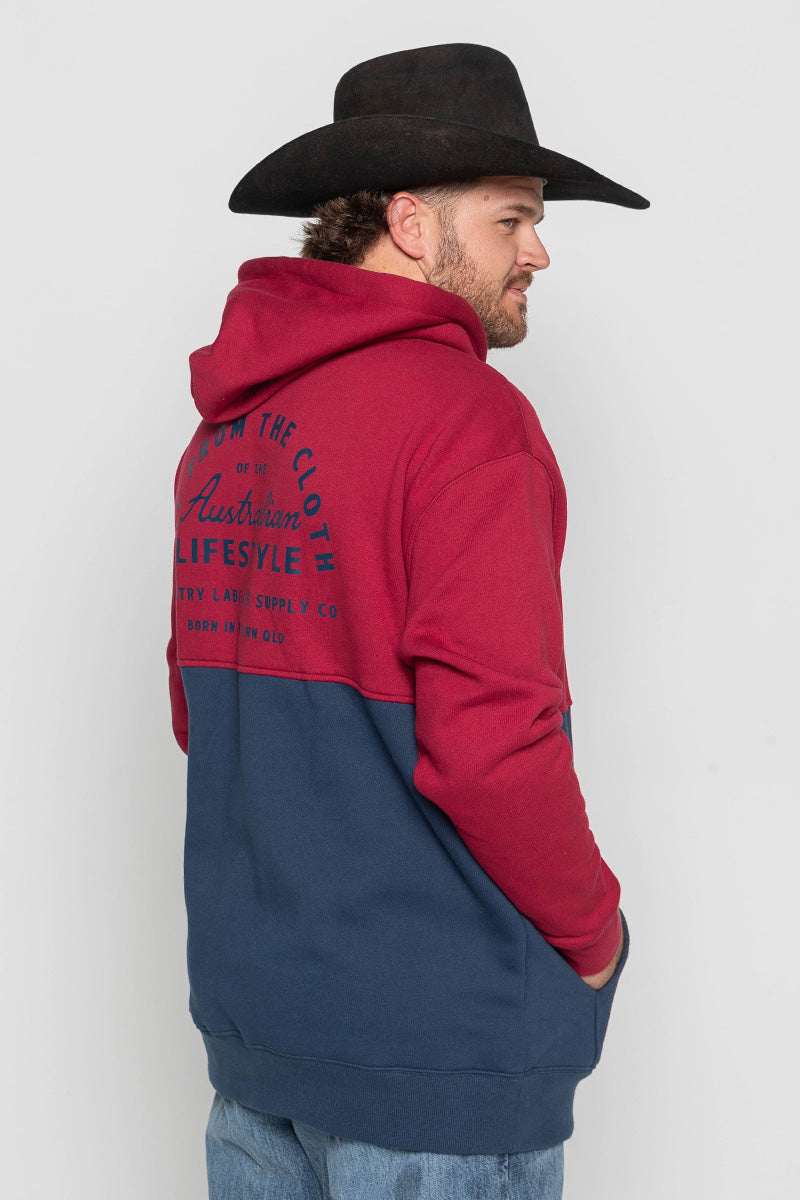 Mens - Heritage Two-Tone - Hoodie - Burgundy & Navy