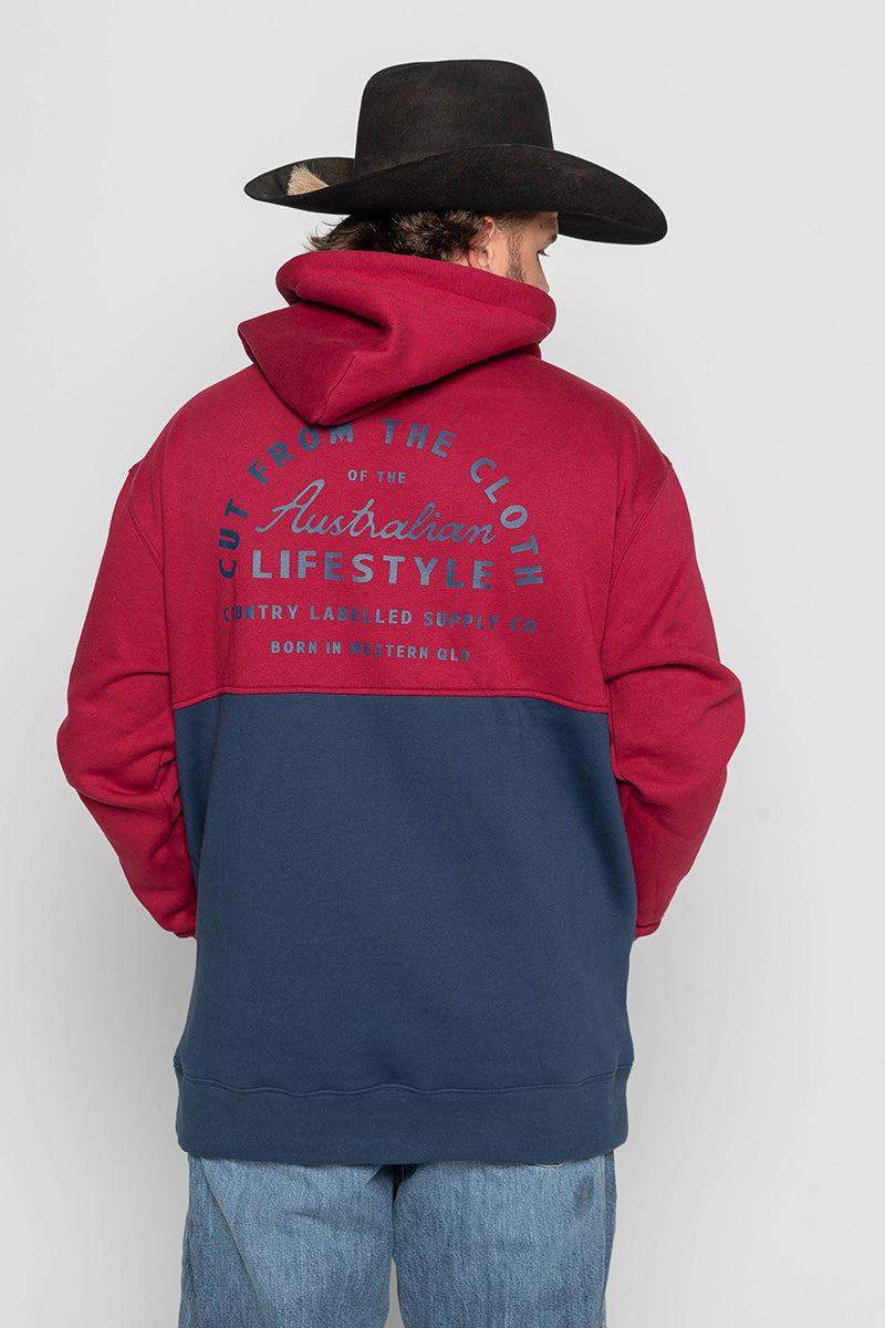Mens - Heritage Two-Tone - Hoodie - Burgundy & Navy