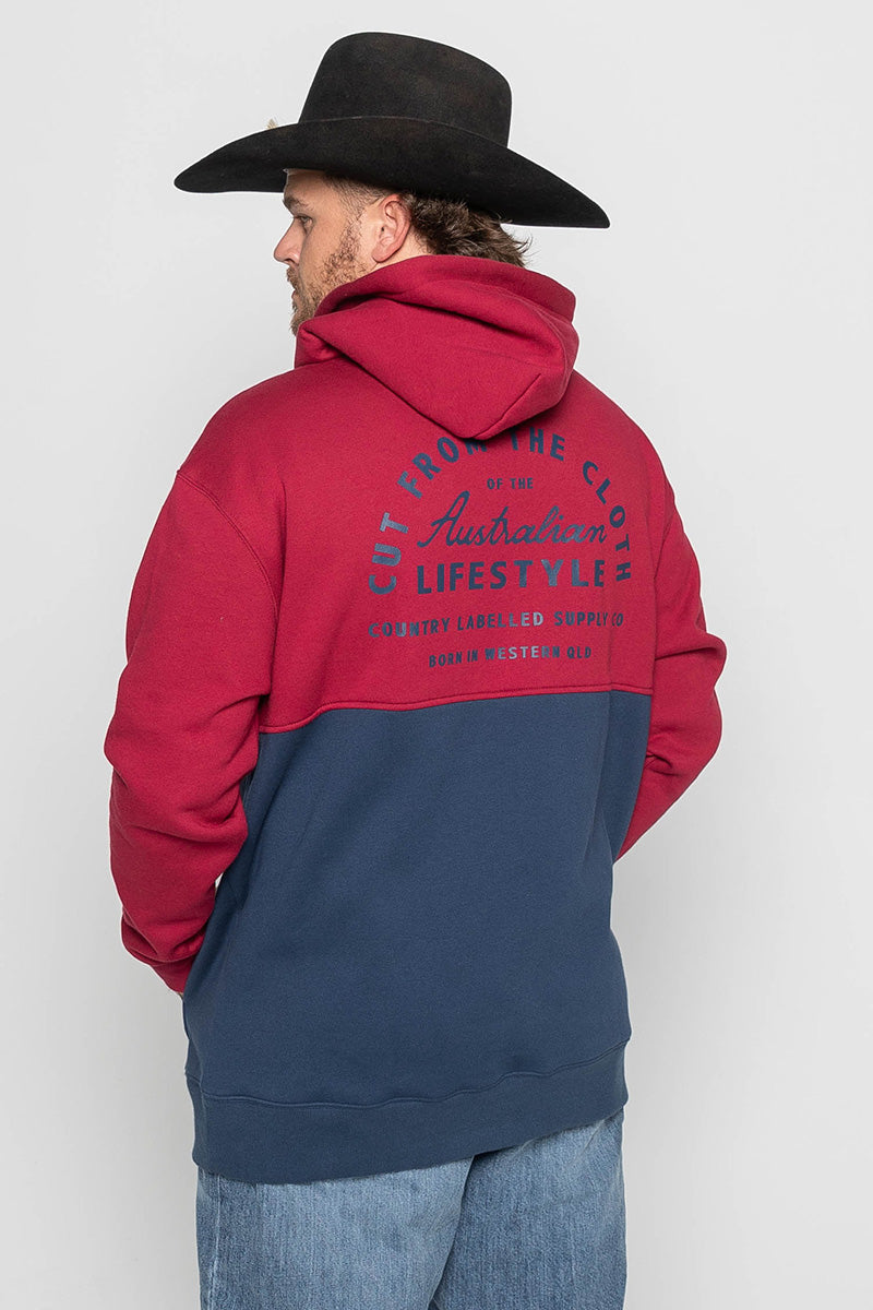 Mens - Heritage Two-Tone - Hoodie - Burgundy & Navy