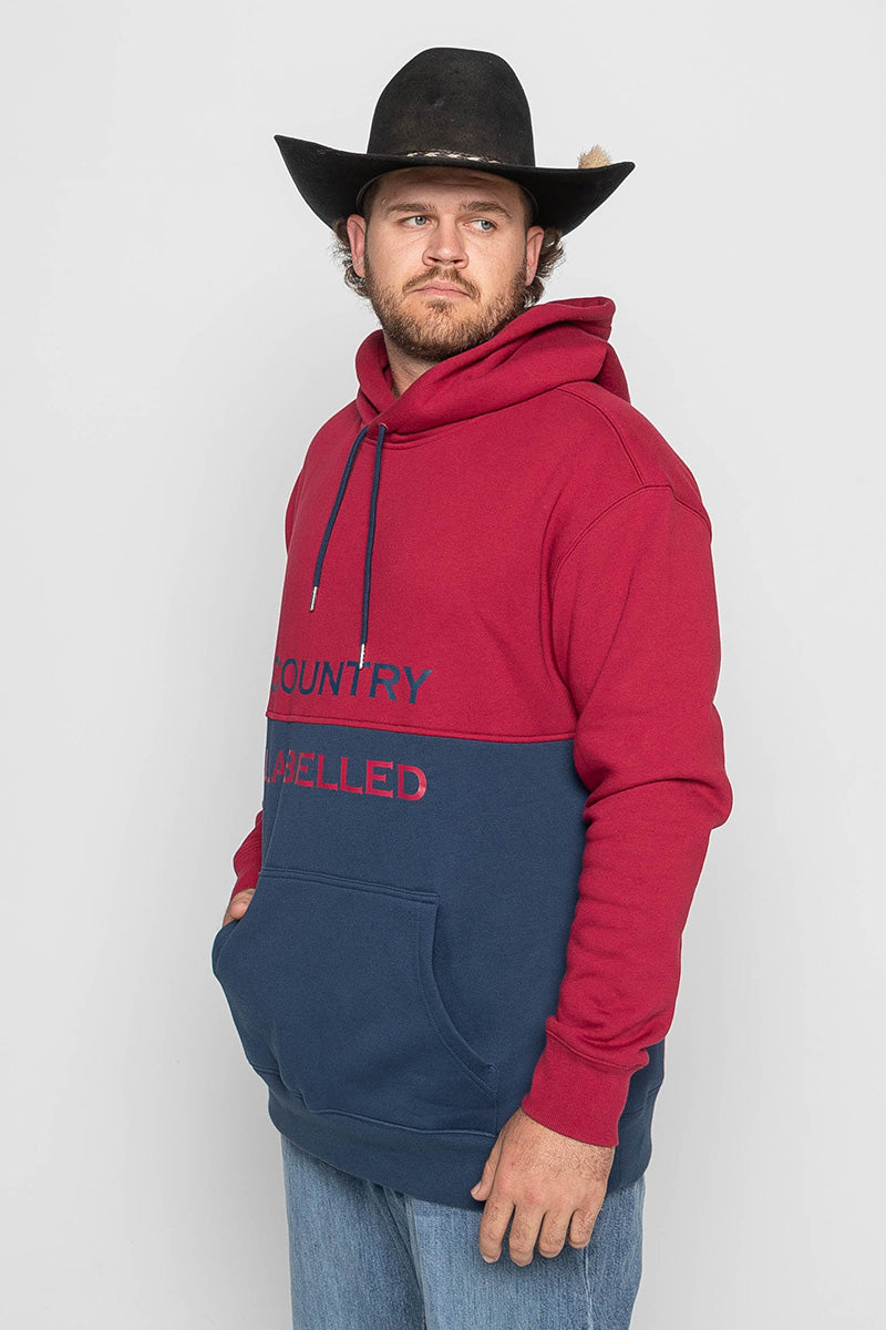Mens - Heritage Two-Tone - Hoodie - Burgundy & Navy