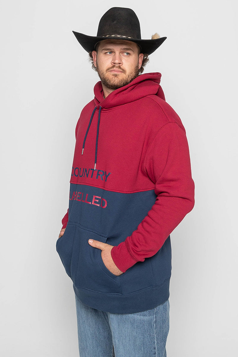 Mens - Heritage Two-Tone - Hoodie - Burgundy & Navy