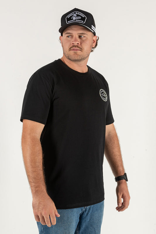 Mens Classic Signature CL T Shirt - Black - Grey Logo on