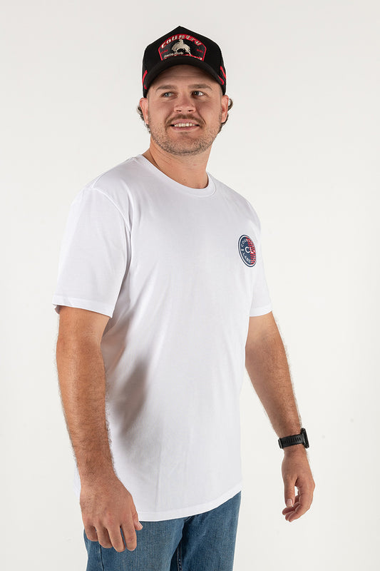 Mens Classic Signature CL T Shirt - White - Camo Logo