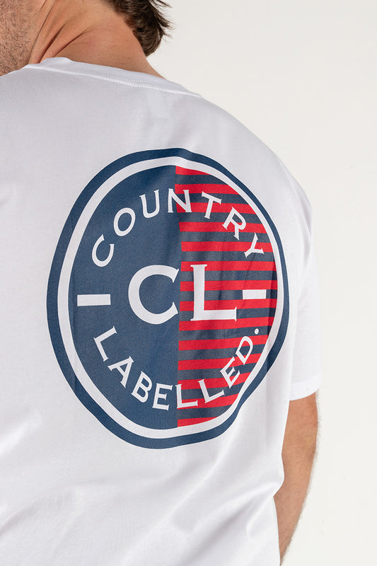 Mens Classic Signature CL T Shirt - White - Camo Logo