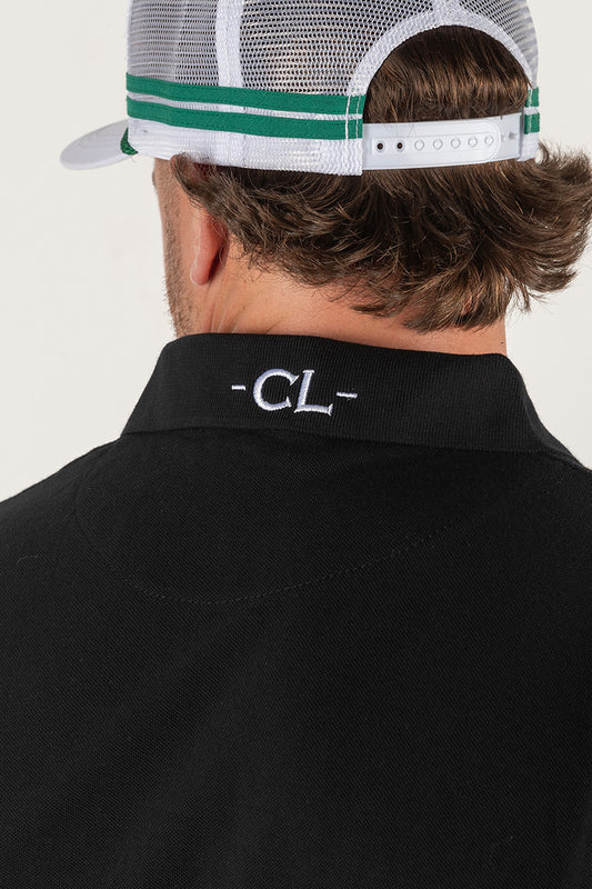 Mens Original Polo shirts - Black - White Logo