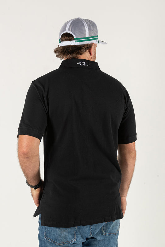 Mens Original Polo shirts - Black - White Logo