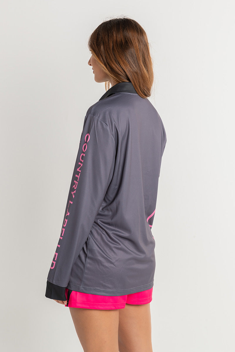 Signature Fishing Shirt - Storm Grey & Pink