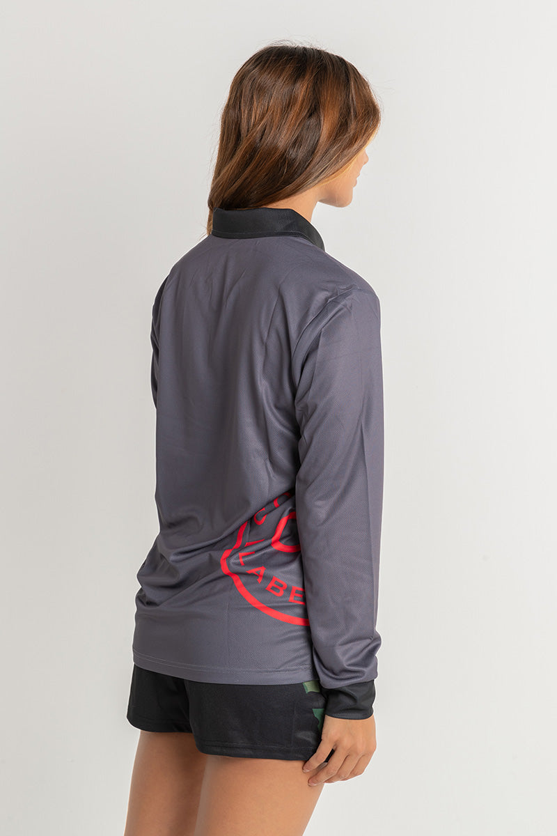 Signature Fishing Shirt - Storm Grey & Red