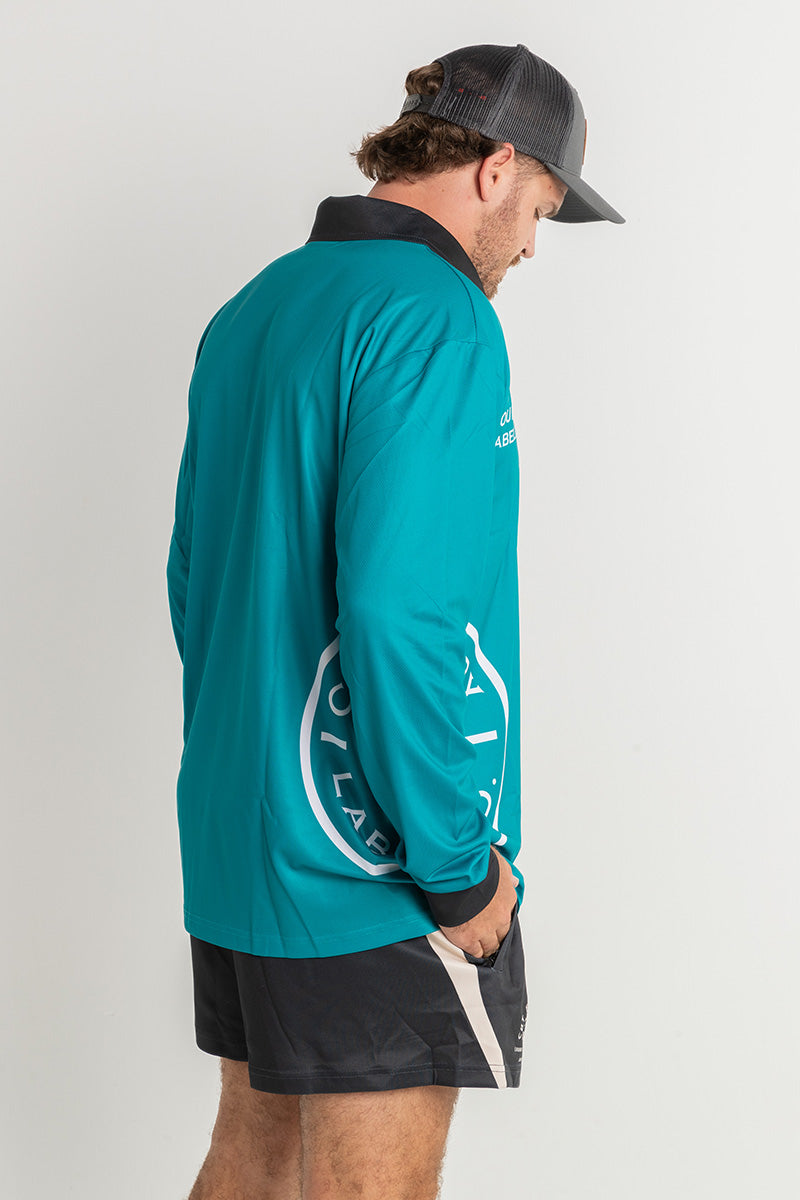 Signature Fishing Shirt - Teal & White