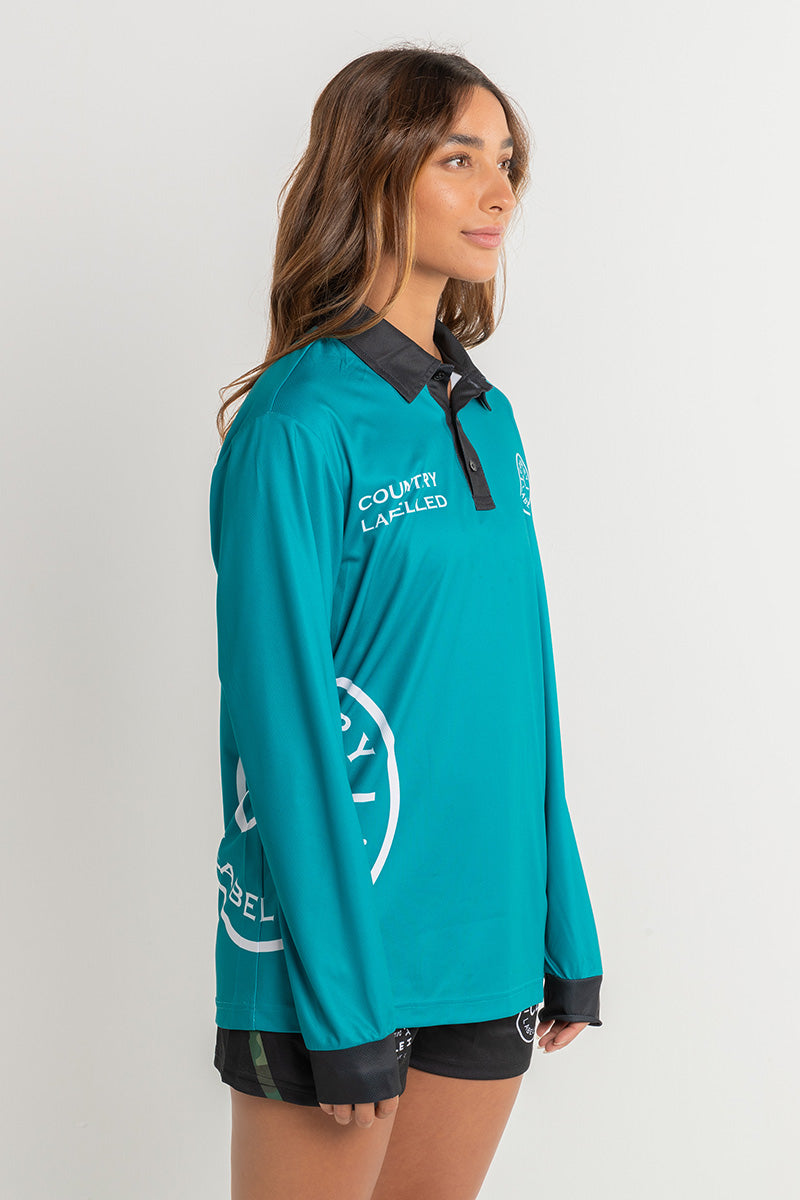 Signature Fishing Shirt - Teal & White