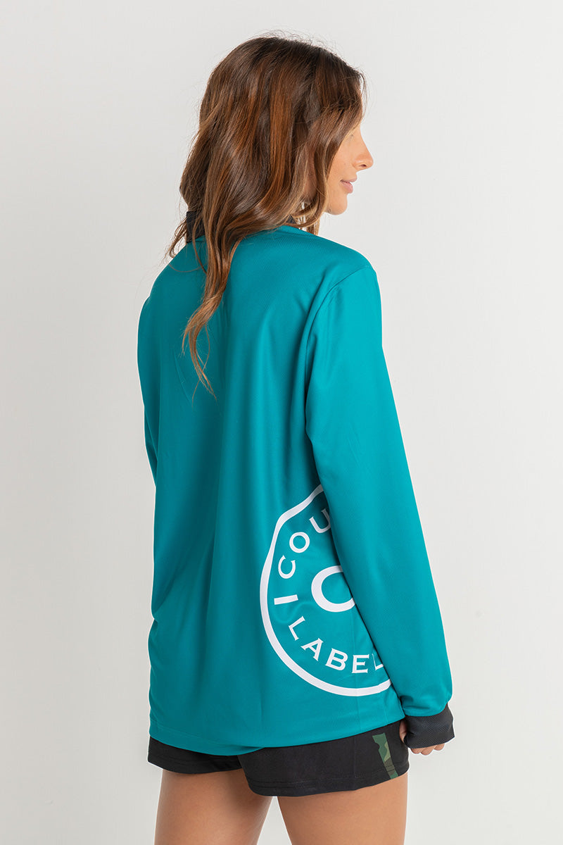 Signature Fishing Shirt - Teal & White