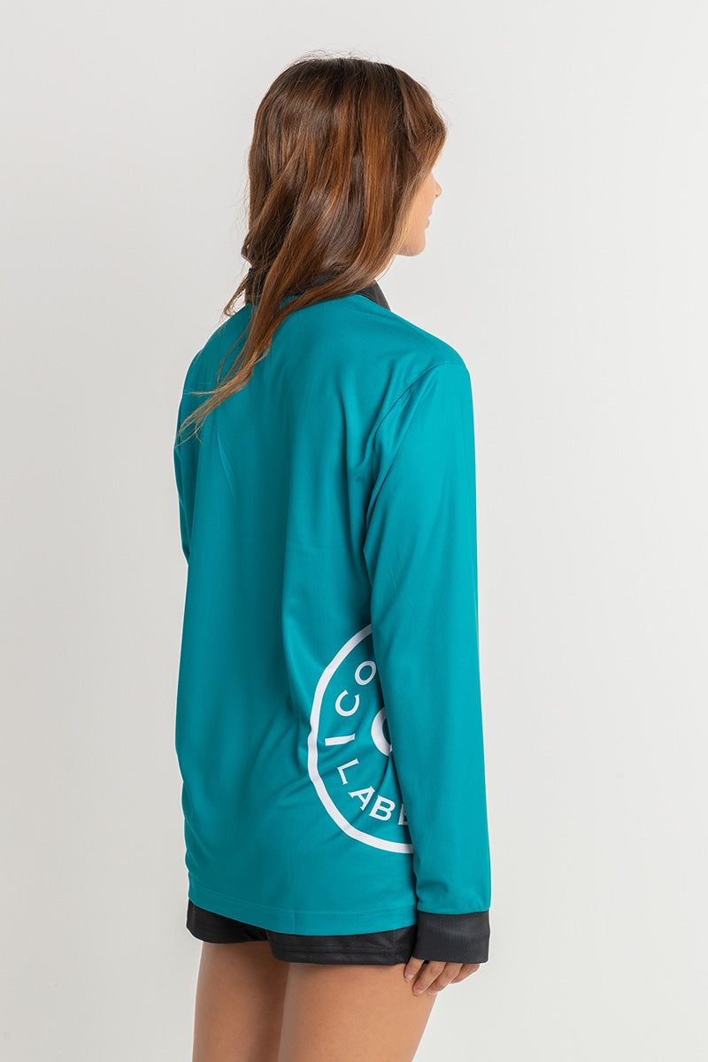 Signature Fishing Shirt - Teal & White