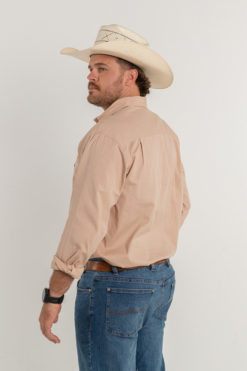 The Cattleman's Work Shirt - Beige