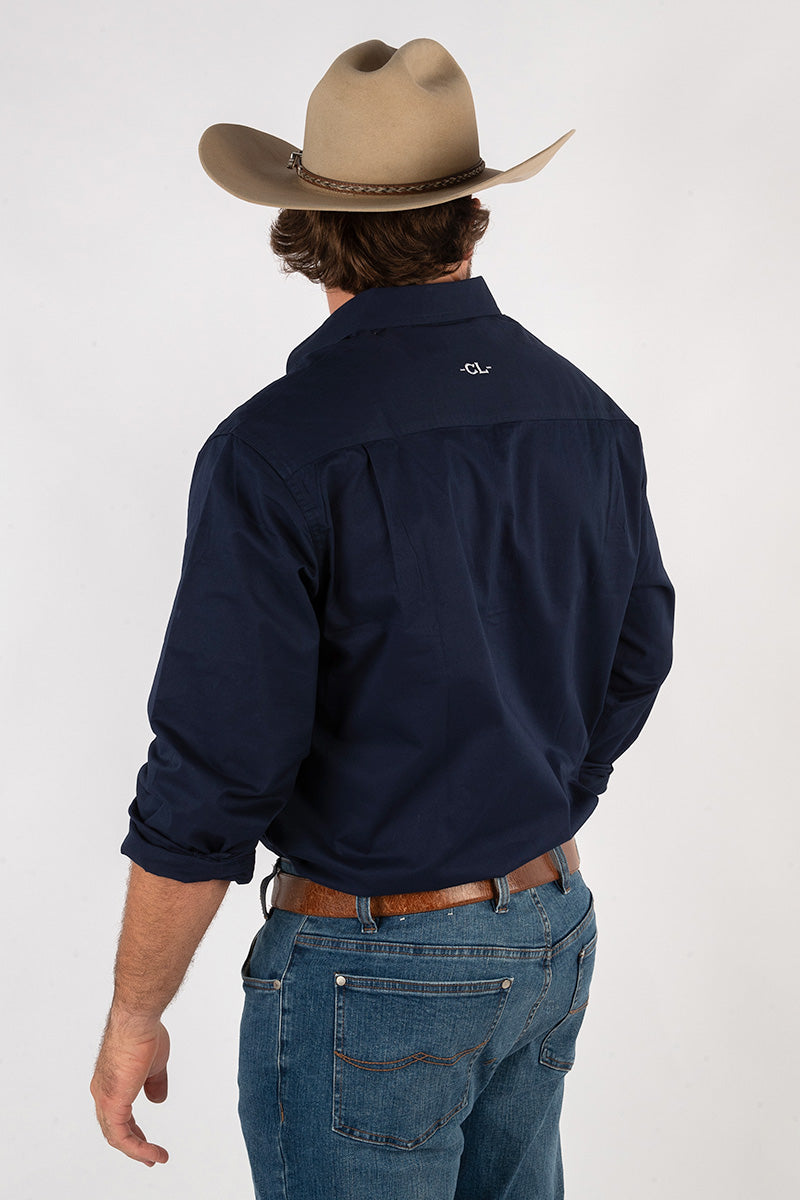 The Cattleman's Work Shirt - Navy