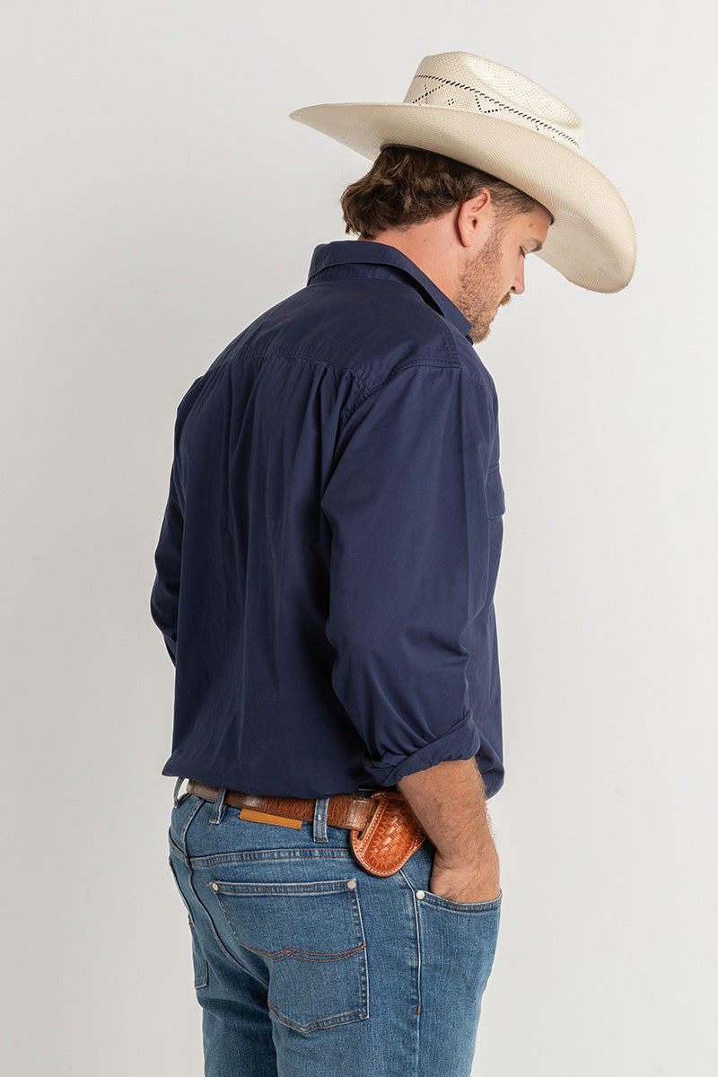 The Cattleman's Work Shirt - Navy