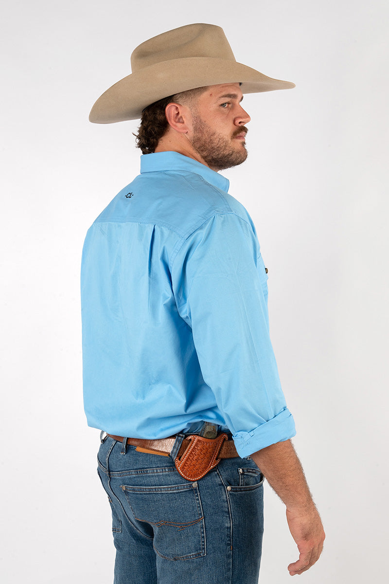 The Cattleman's Work Shirt - Sky Blue