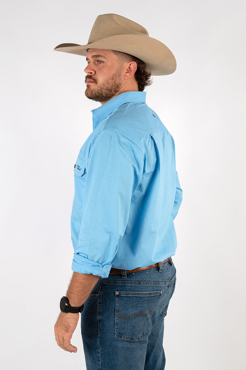 The Cattleman's Work Shirt - Sky Blue