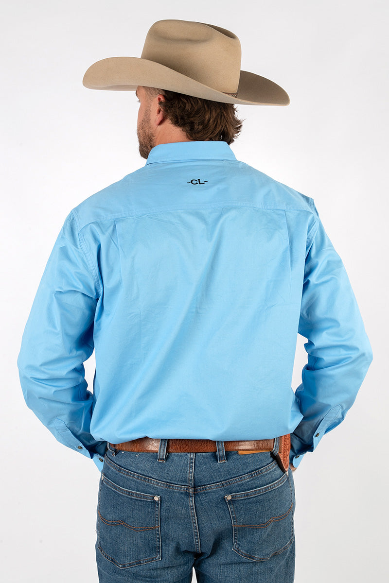 The Cattleman's Work Shirt - Sky Blue