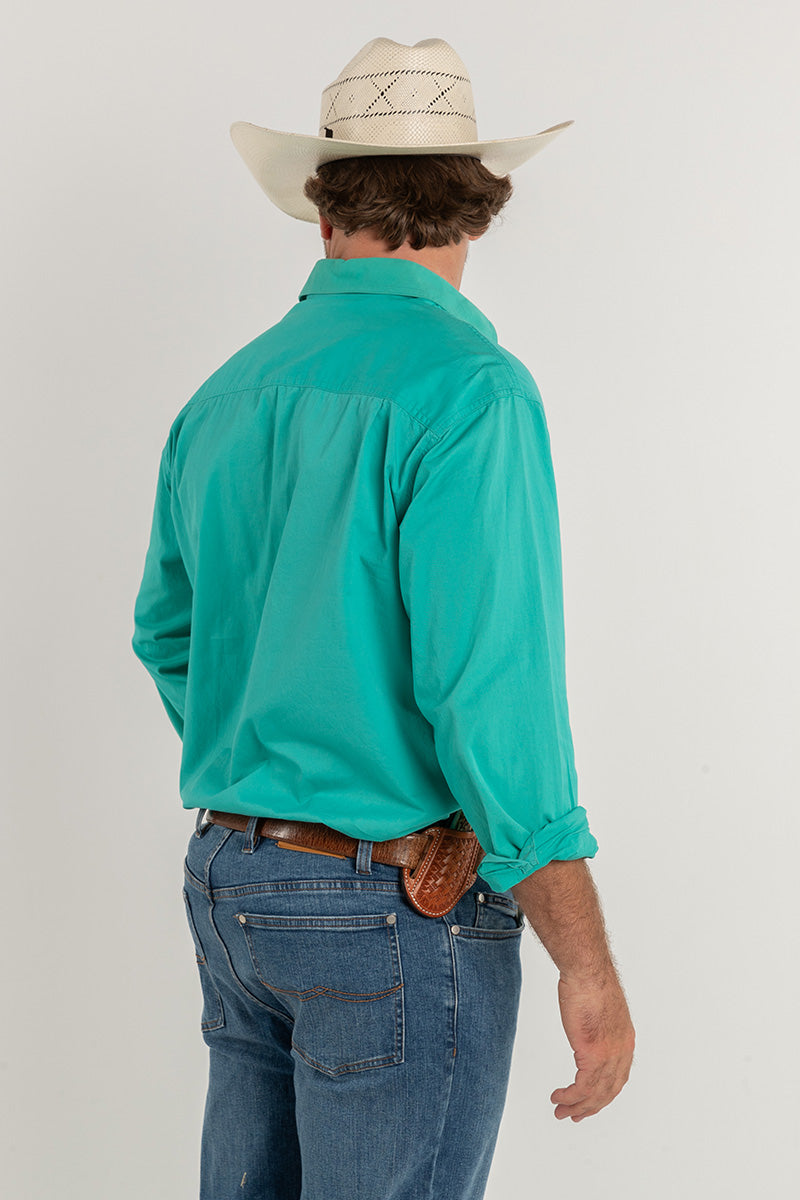 The Cattleman's Work Shirt - Turquoise