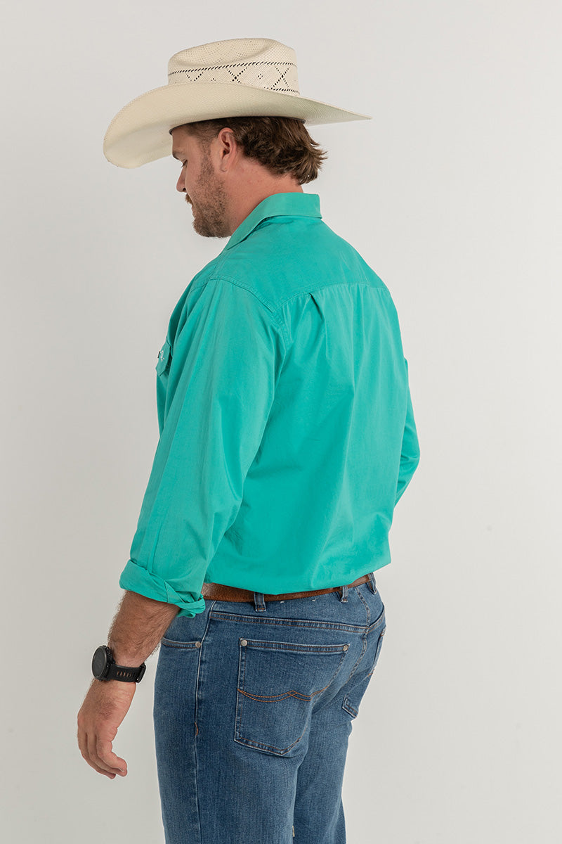 The Cattleman's Work Shirt - Turquoise