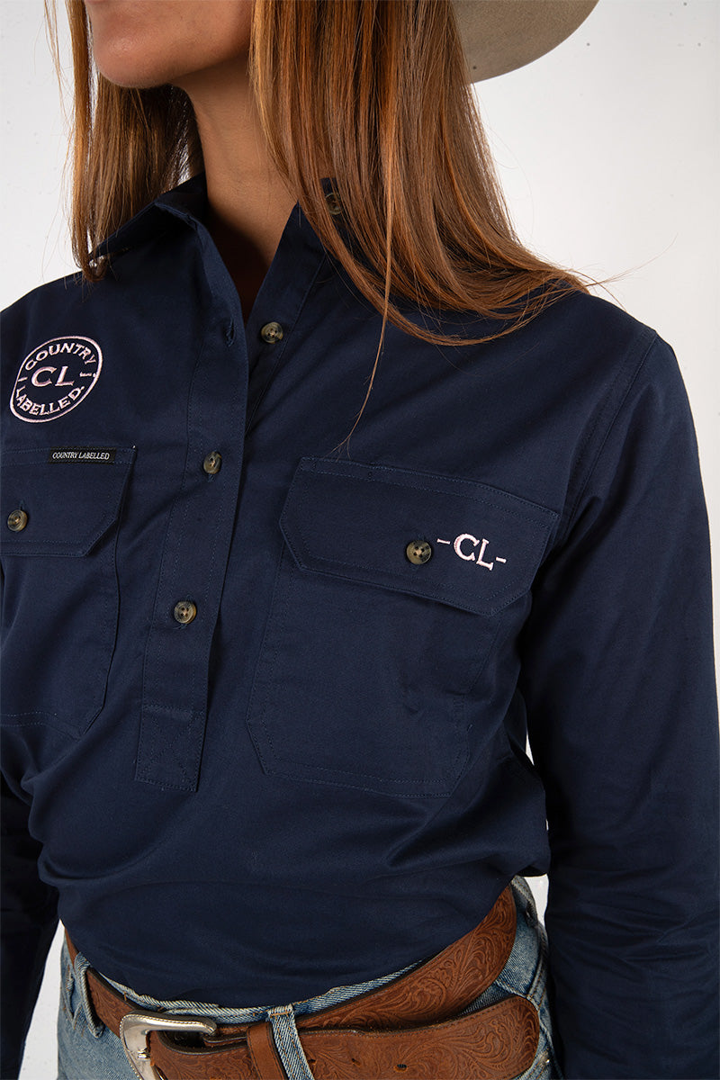 The Matilda Work Shirt - Navy