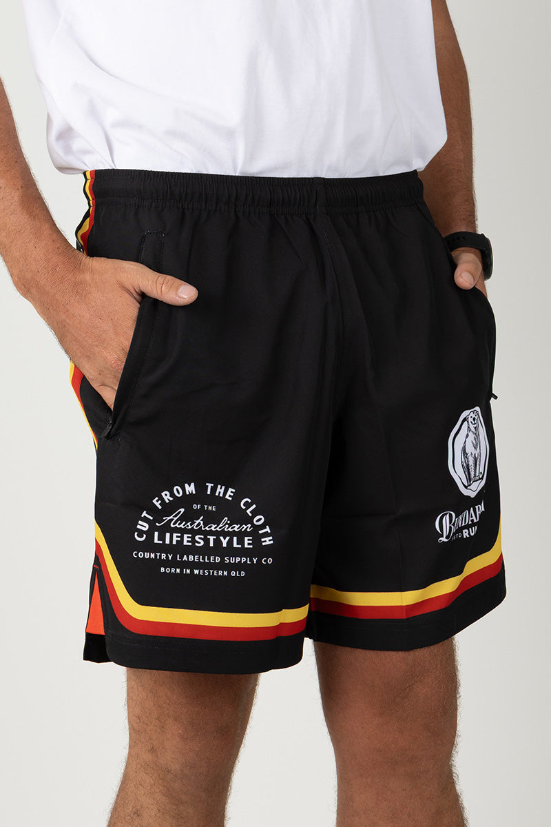 Training Shorts - Bundy Rum - Black