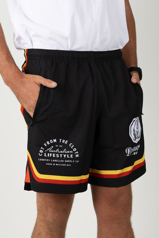 Training Shorts - Bundy Rum - Black