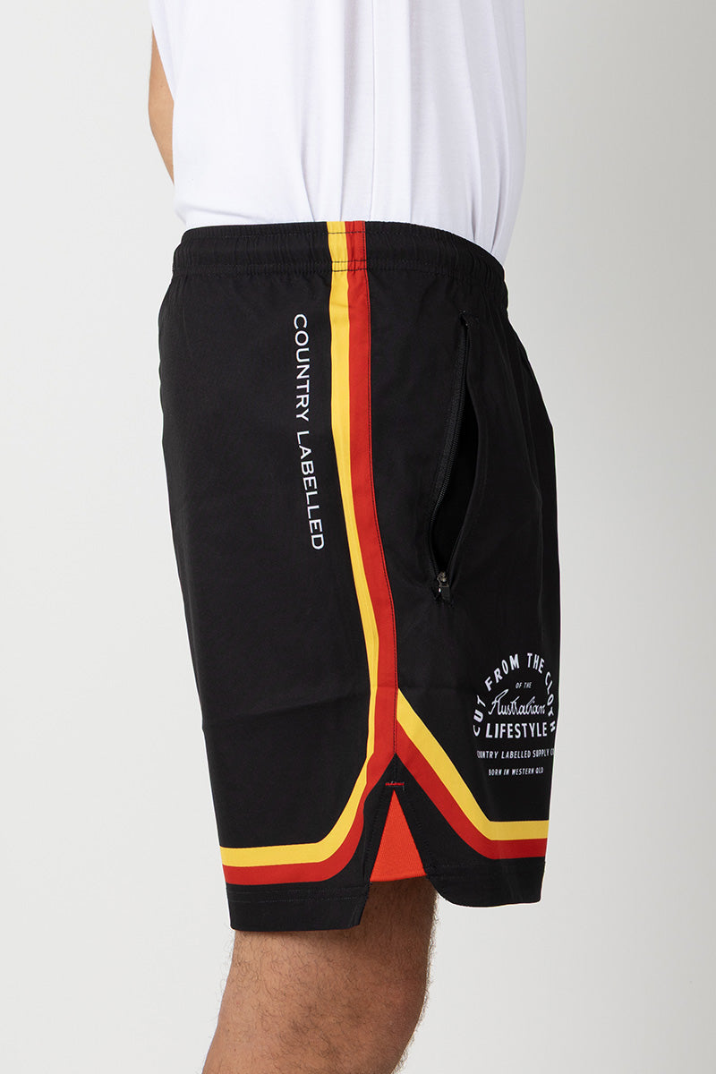 Training Shorts - Bundy Rum - Black