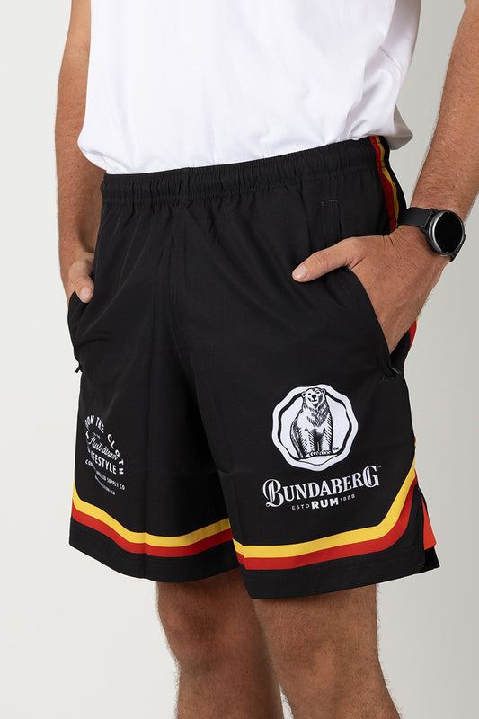 Training Shorts - Bundy Rum - Black