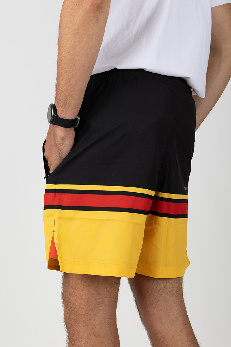 Training Shorts - Bundy Rum - Black - Red - Yellow
