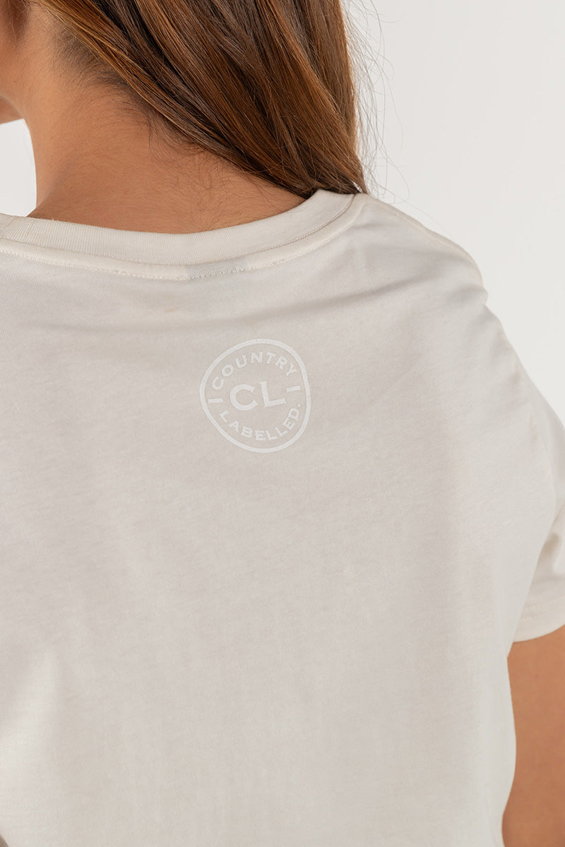 Women's Classic Signature CL T Shirt - Natural - Word Logo
