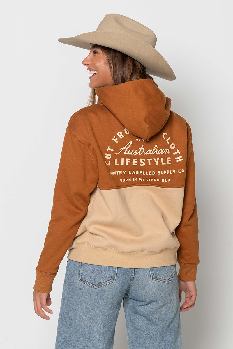 Womens - Heritage Two-Tone - Hoodie - Camel & Tan