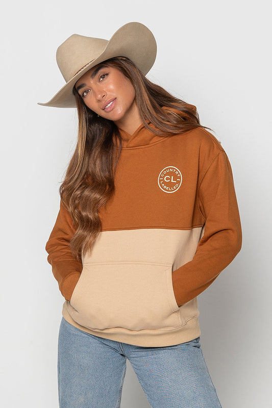 Womens - Heritage Two-Tone - Hoodie - Camel & Tan